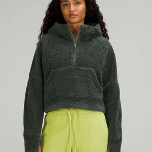 Lululemon Scuba Oversized Fleece Funnel-Neck Half-Zip Smoked Spruce Size XS/S